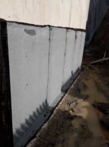 étanchéité sur un murs enterrer
